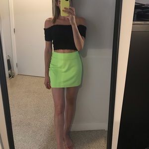 Susana Monaco Slim Skirt in neon lime 🍈